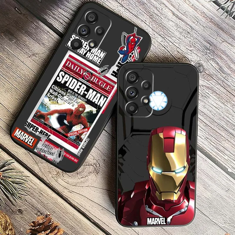 Marvel Spider Man Black Widow For Samsung A25 A55 A35 A14 A15 A34 A54 A06 A16 A05 A54 A51 A71 A72 A52 A33 A73 Black Phone Case