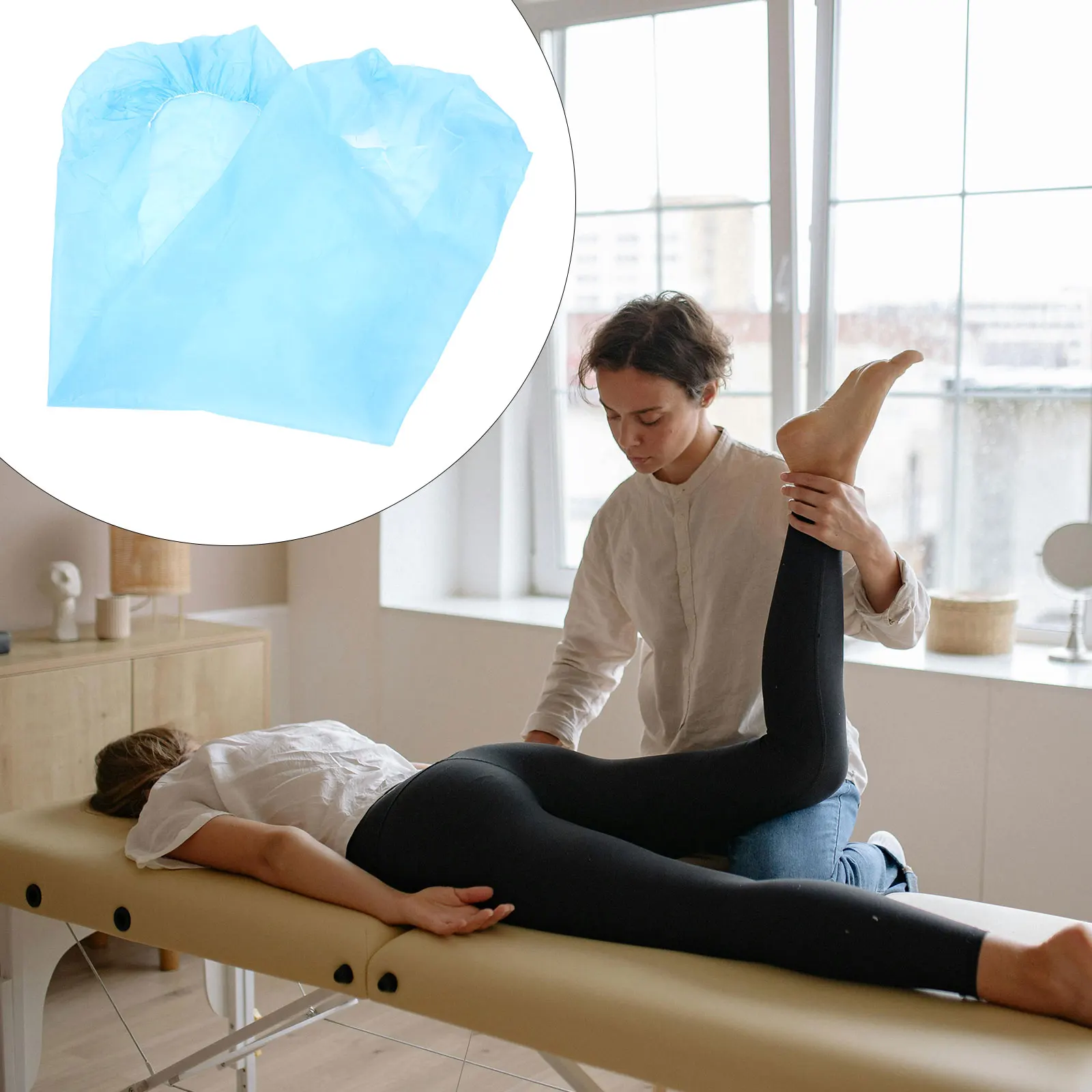 

10pcs Disposable Non Woven Bed Cover with Hole White 95x215cm for Beauty Salon Massage Parlor Bed Sheet Pillow Cushion Cover
