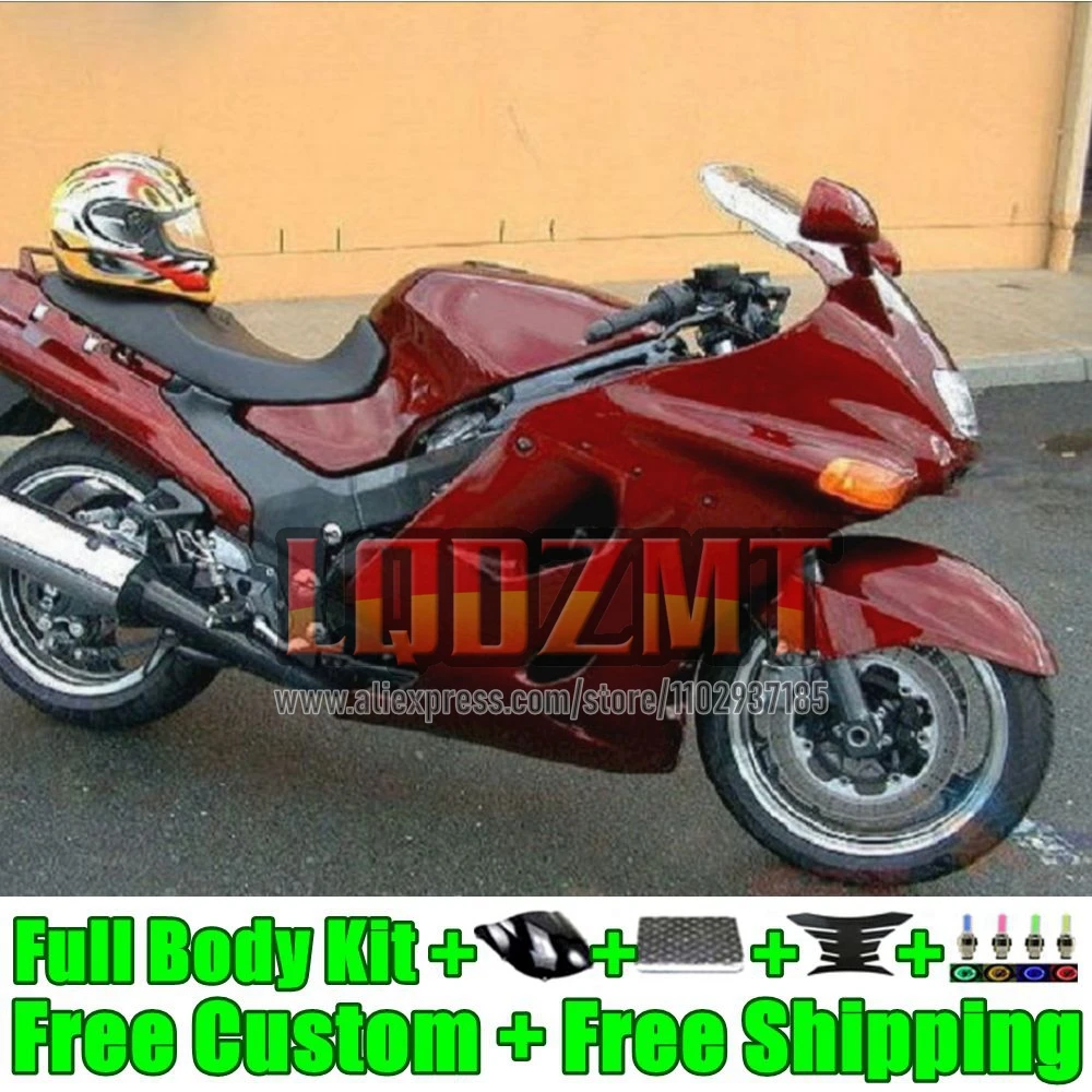 ZX-11R For KAWASAKI NINJA ZZR1100 ZX 11R 56No.38 ZX11 R ZX11R red glossy 93 94 95 96 97 ZZR 1100 1998 1999 2000 2001 Fairings