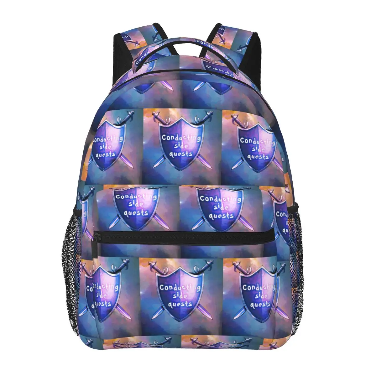 

Side Quests #2 Backpack Hot Sale Daypack Large Capacity Kids BookBag School Bag Shoulder Bags for Men Women