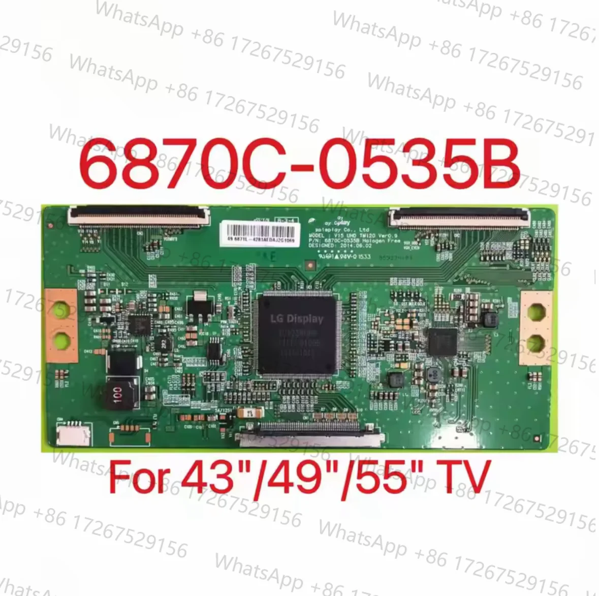 Original logic board V15 UHD TM120 VER0.9 6870C-0535B 6870C-0535C T-CON for: 43inch 49inch 55inch TV