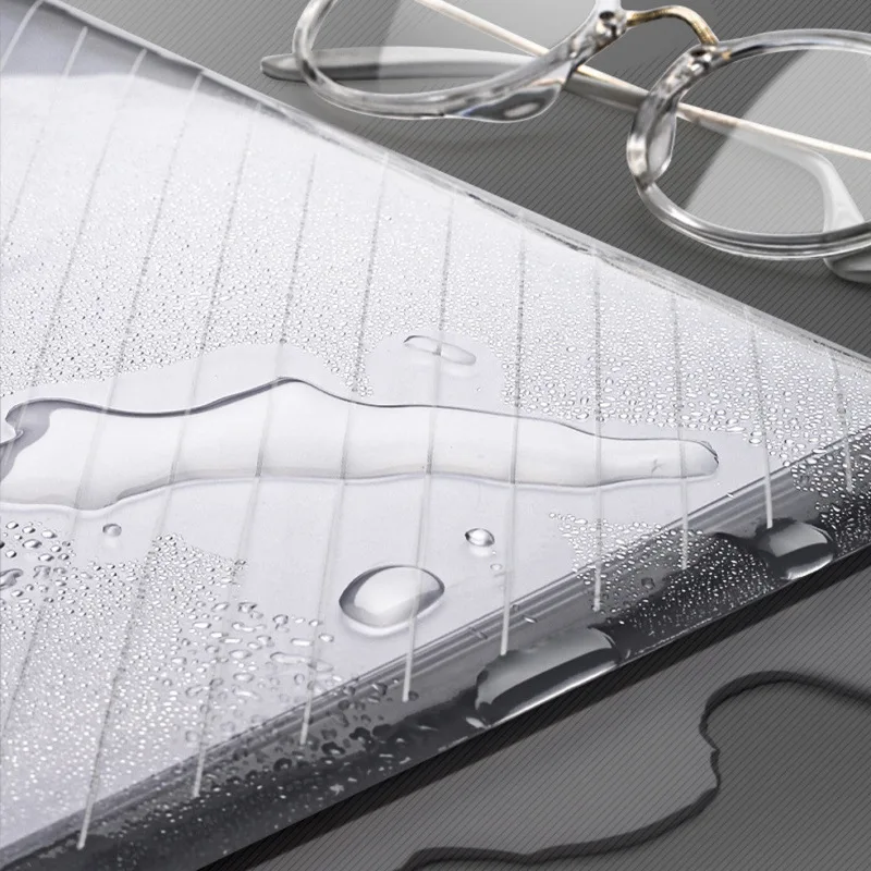 Pasta de arquivo de plástico a4, bolsa de documentos à prova d'água com botão de pressão para escola, escritório, organizador de papel, portfólio engrossado, 20 peças