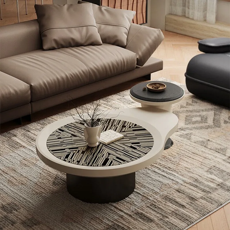 Italian minimalist special-shaped coffee table combination, living room home new atmospheric small apartment light luxury modern