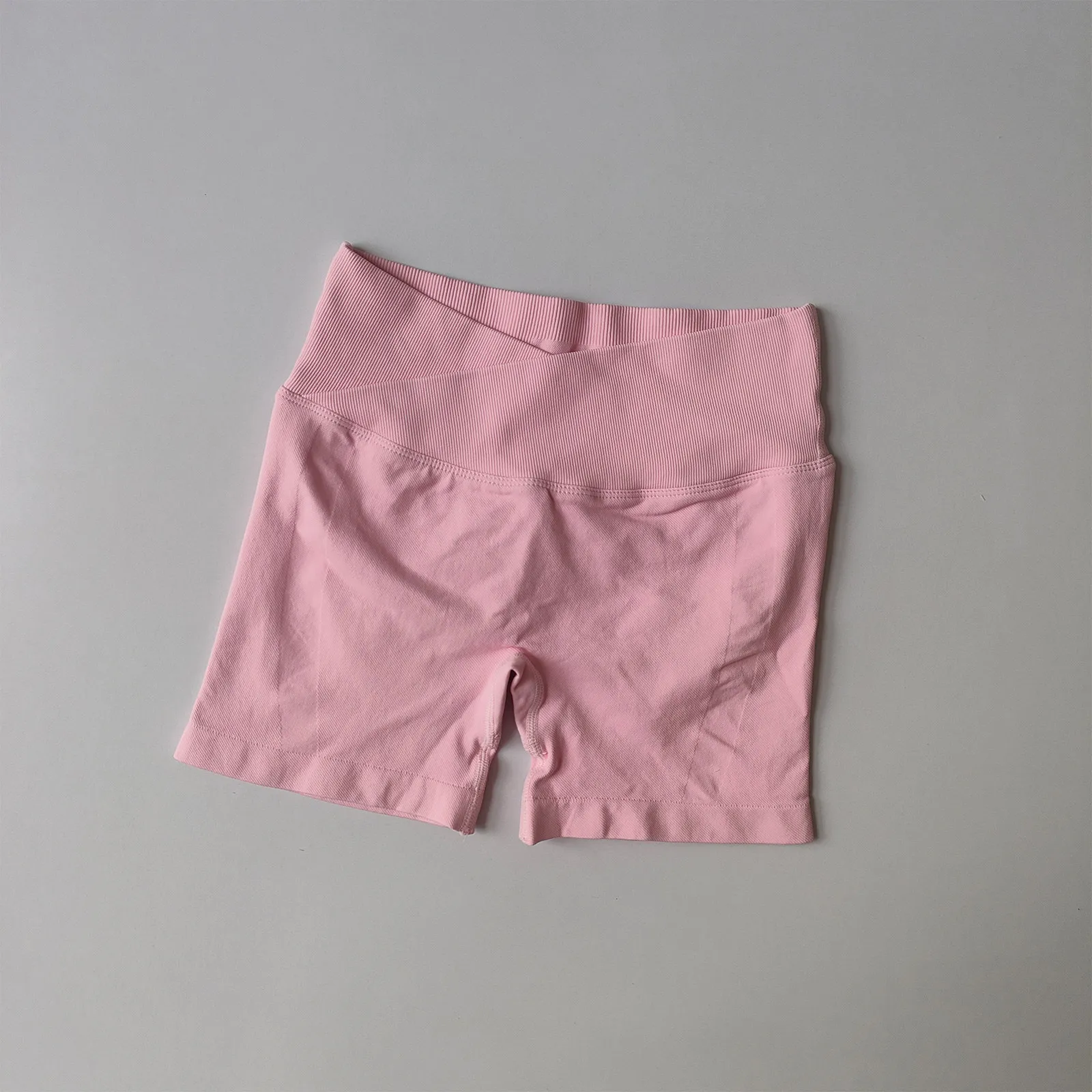 Women's High Waist Cross Three Part Sports Shorts Peach Hip Lifting Tight Fitting Quick Drying Training Fitness Pants