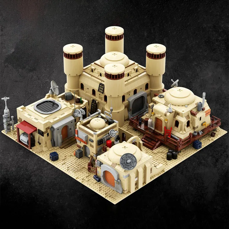 3667pcs MOC SW Tatooine Desert Space Town Model Building Blocks Home Decor Desk Display Shelf Accent Collection Gift For Adults