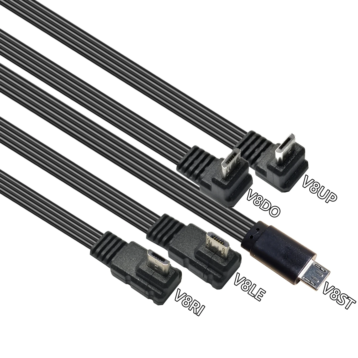 0,1 0,2 M para cima e para baixo e links e ângulo reto 90 °   Plugue micro USB para cabo de dados USB macho 0,5 m 1m para tablet prático