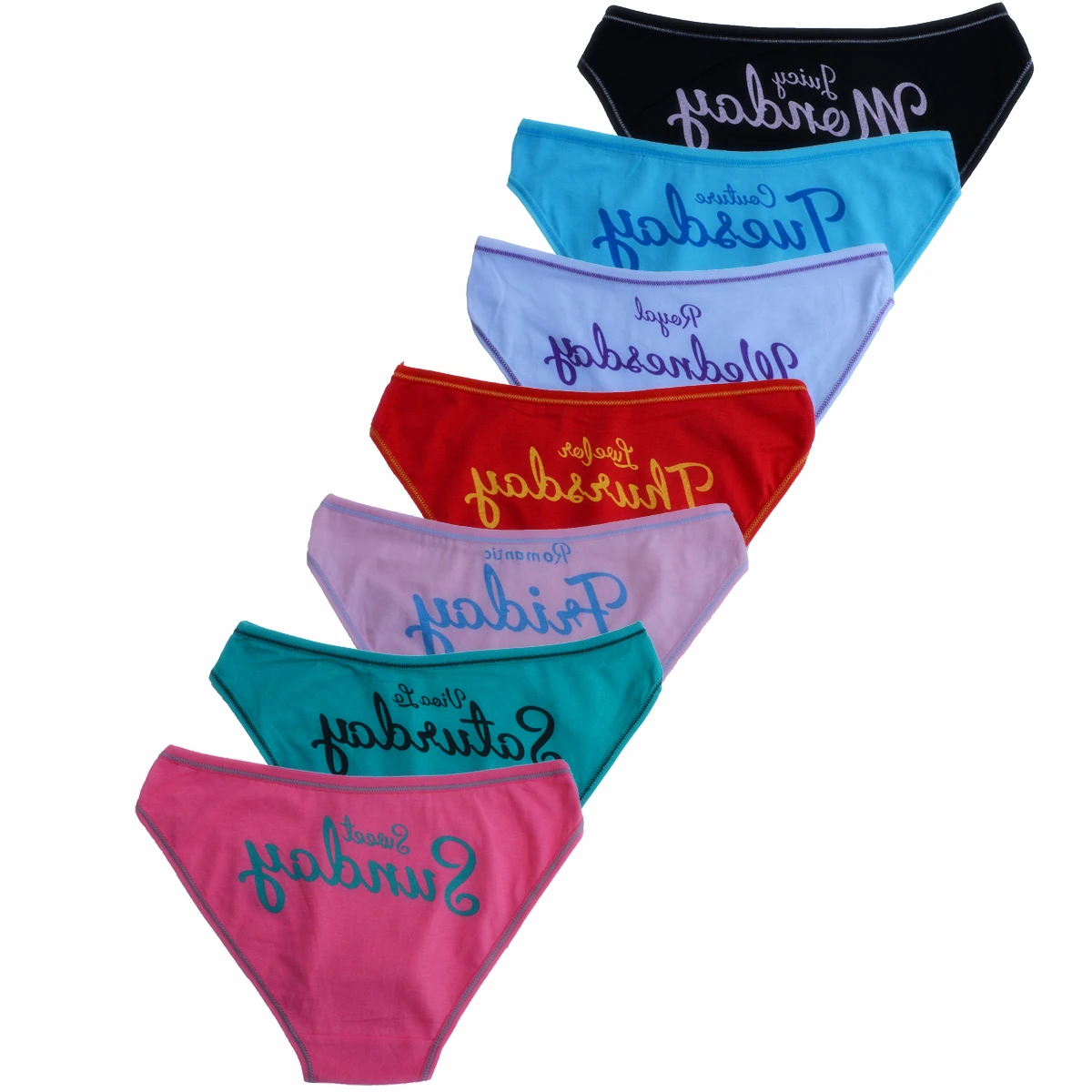 Women Underwear Cotton Every Weekdays Sexy Ladies Panties Knickers Briefs Lingerie for Women Size:M L XL 7 Pcs/Lot