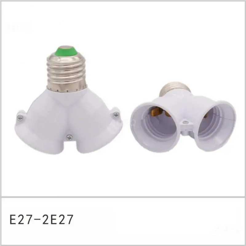 Extensor de Base de enchufe doble E27, convertidor divisor, enchufe, lámpara de luz halógena, soporte de bombilla, adaptador de contacto de cobre,