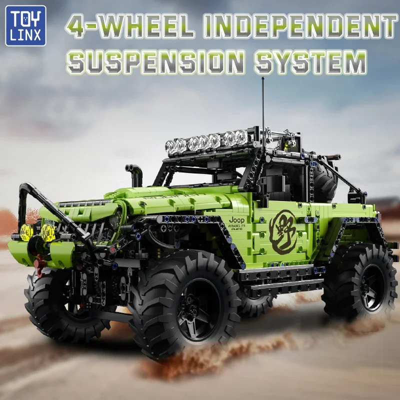 TOYLYNX DIY Moc Off-road รถบล็อกอาคาร 1:8 รถแข่งรุ่นของเล่นของขวัญเด็กผู้ใหญ่วันเกิดคริสต์มาสชุดของขวัญ