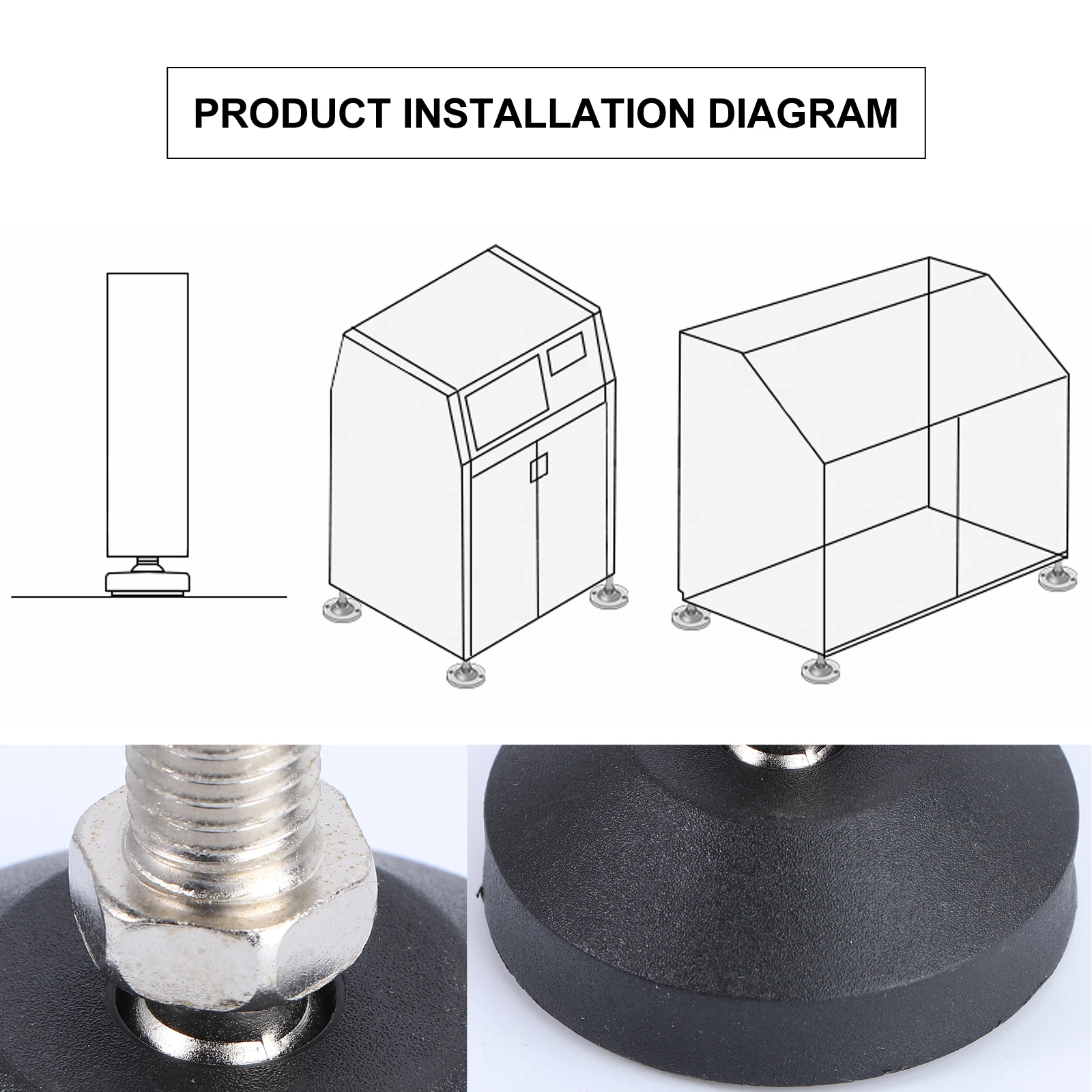 

4 Pcs Furniture Legs Adjustable Metal Bearing Support Bathtub Stand Mechanical Foot Anti Pad For Medical Food