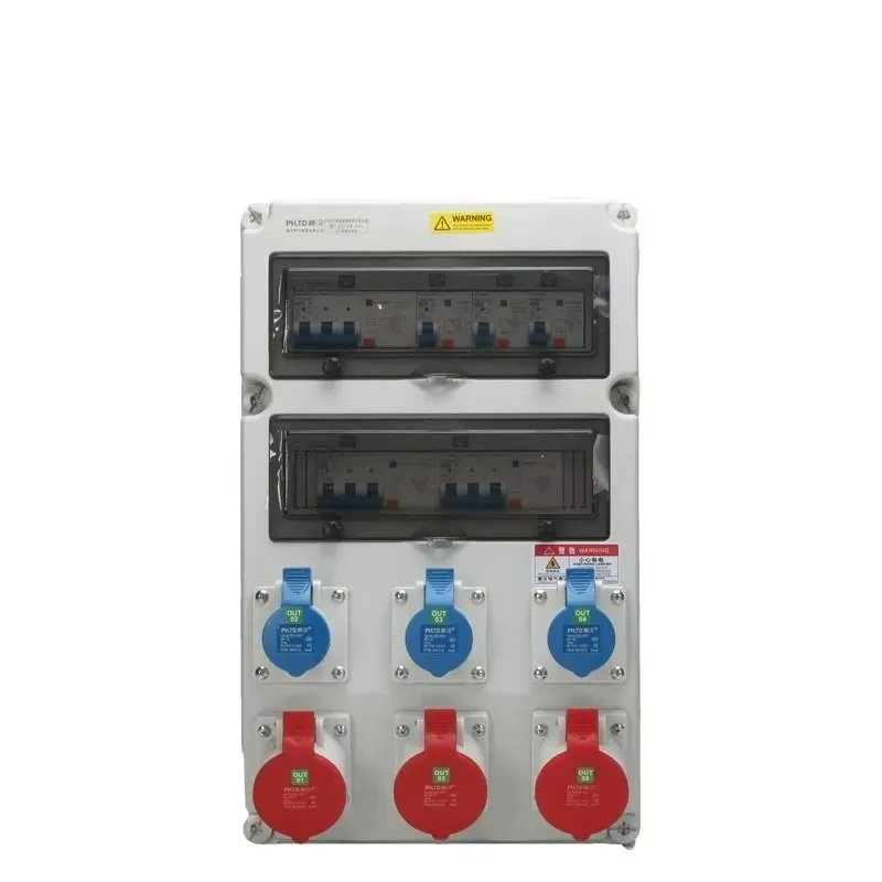 New Polycarbonate Wall Mounted Industrial Three-phase Socket Box Outdoor Waterproof Surface Mounting Detection Equipment