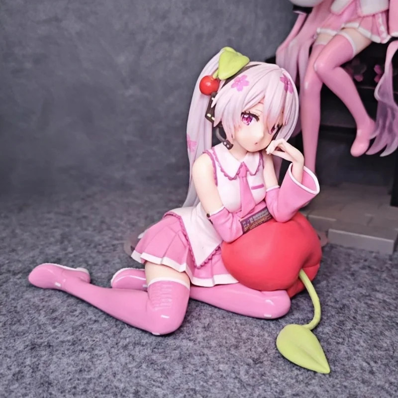 Original Taito Hatsune Miku Desktop Cute Sakura Hatsune Miku Sakura Future Cherry Pillow Scenic  Birthday Gift Figure Model Toy view 3
