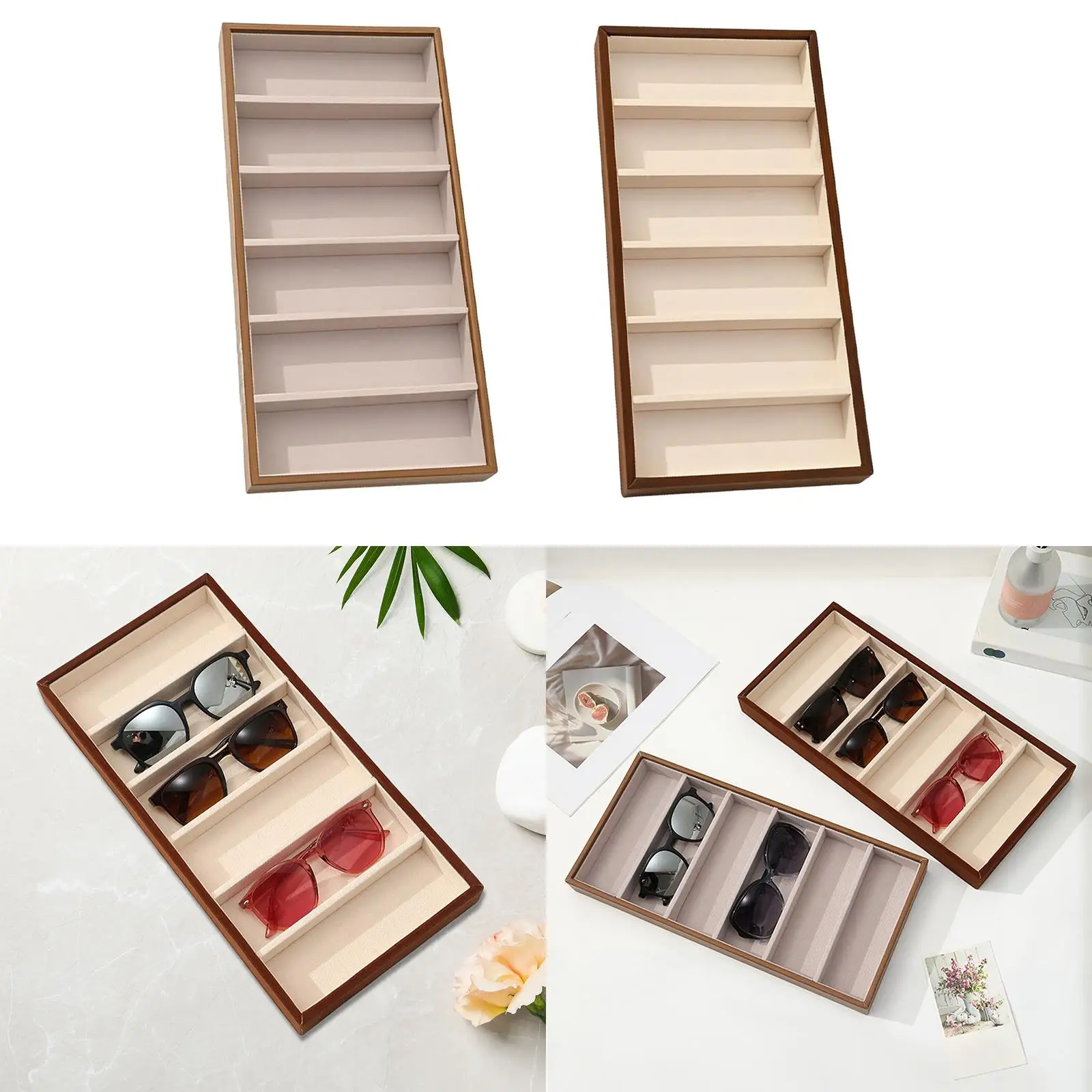 

Sunglasses Organizer Tray Eyeglasses Display Case for Tabletop Eyewear Shop