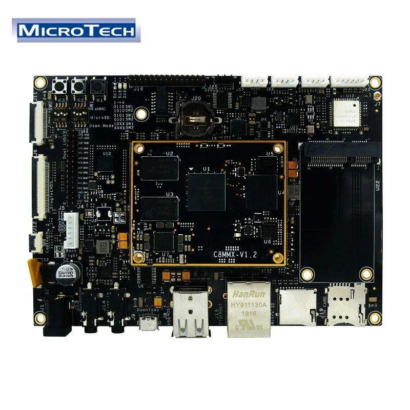 2GB DDR4 & 8GB eMMC Flash Development Board Support Linux, Android System i.MX 8M Cortex-A53 Industrial Application Motherboard