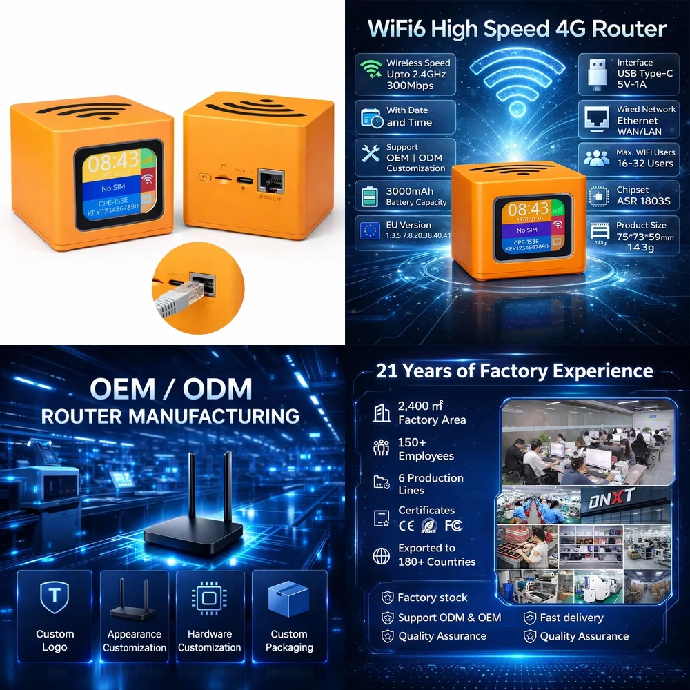 

Модем DNXT WiFi 4G LTE с гнездом для SIM-карты, мини-роутер с аккумулятором 3000 мАч, ЖК-дисплеем, WiFi 6, 300 Мбит/с, двухдиапазонный, портативный