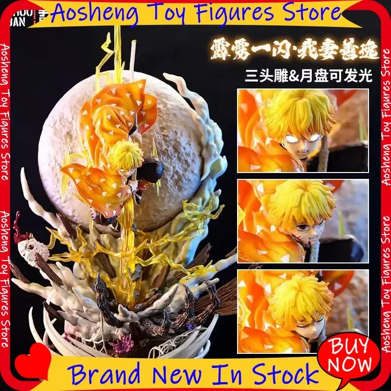 

In Stock Demon Slayer 51cm Agatsuma Zenitsu And Kochou Shinobu Gk Figure Boutique Statue Desktop Decoration Surprise Gift