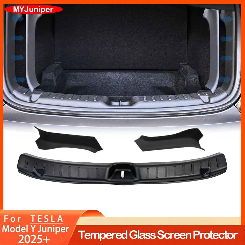 

For Tesla New Model Y Juniper 2025 Launch Trunk Threshold Strip TPE or Metal Back Sill Anti Scratch Protection Lid