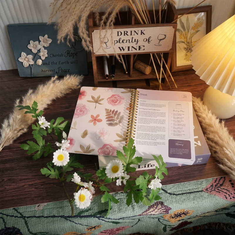 Bible Study Journal Notebook for Women Men, Undated Hardcover Spiral Prayer Journal, Church Notes Journal for Note Taking ,Group Study, Reflection, Gifts & Bible Study Supplies, ColorfulBotanicals