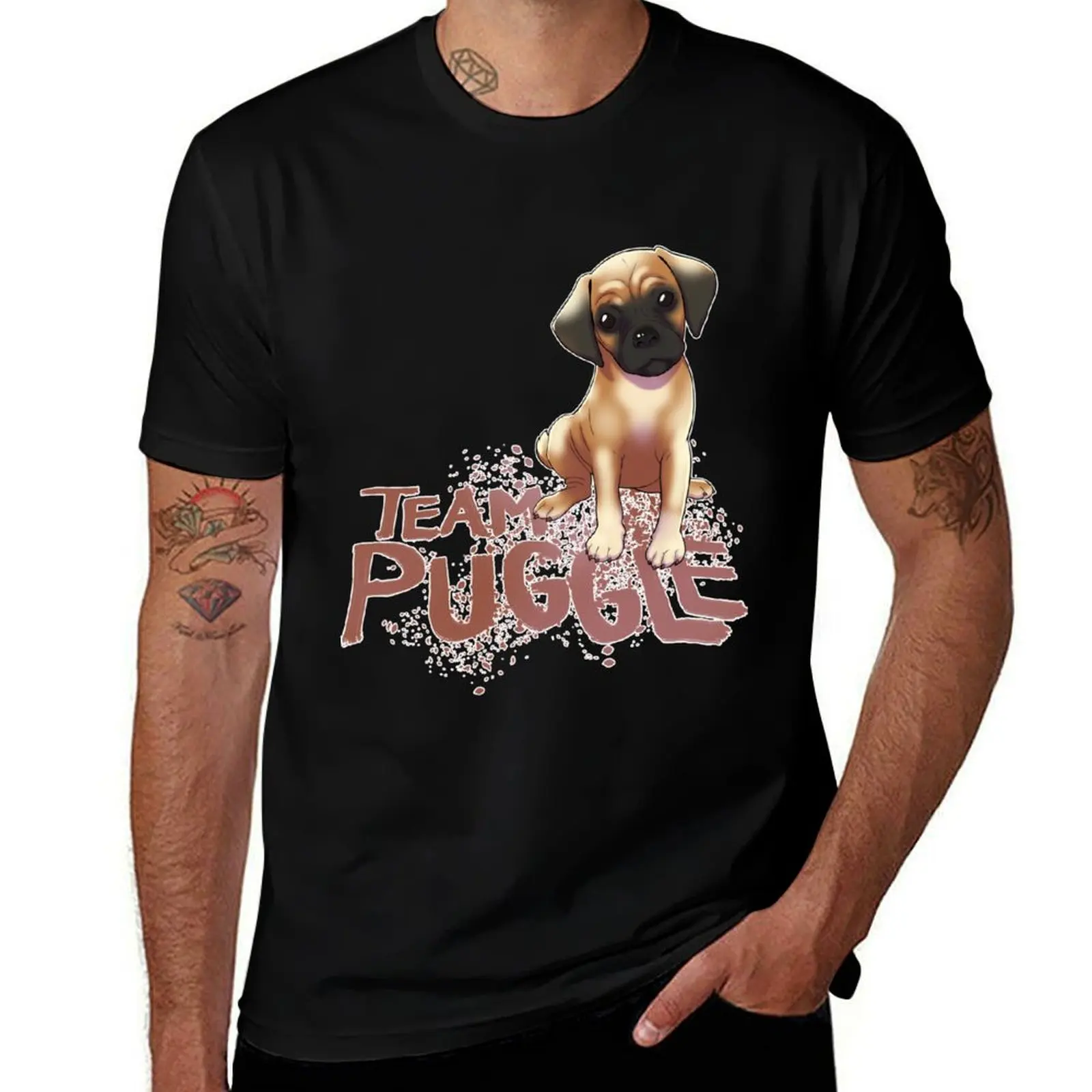 Team Puggle T-Shirt Big Size Short Sleeve Tee for Men T-Shirt