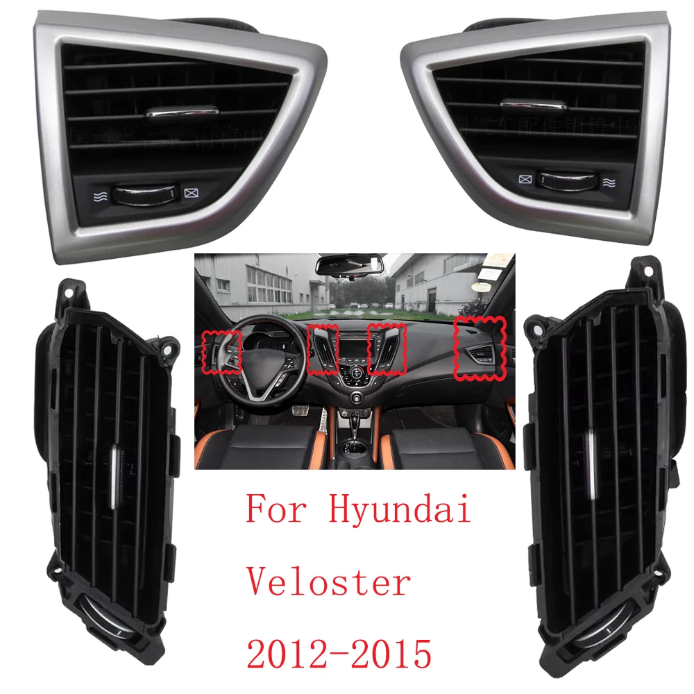 

HUIYAN 1/2/4 PCS For Hyundai Veloster 2012-2015 AC Air Vent Outlet Dashboard air conditioning vent AC panel air condition grille