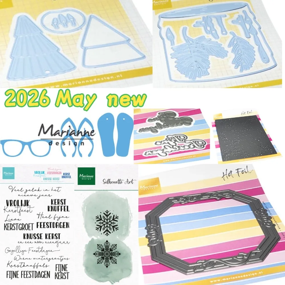

2026 May new Clear Stamp Metal Cutting Dies and Clear Stamps cut die mold blade knife punch Scrapbook Paper craft stencils dies