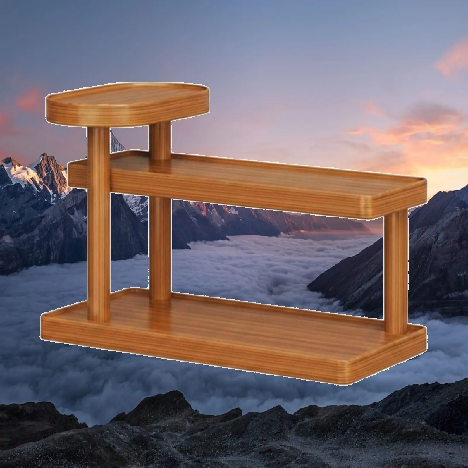 Tea Set Display Stand Space Saving Multi-Tier Cup Rack Large