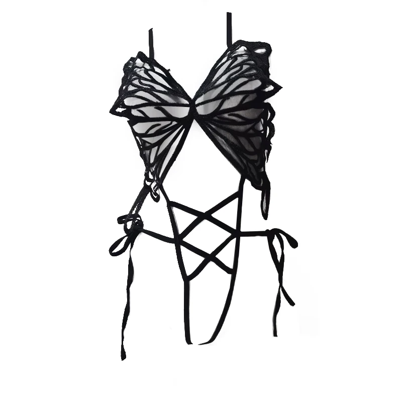 

Эротическое белье: кружевное боди-комбинация с открытой спиной и прозрачным кружевом, сексуальный костюм для сна с открытой промежностью, фетиш-одежда