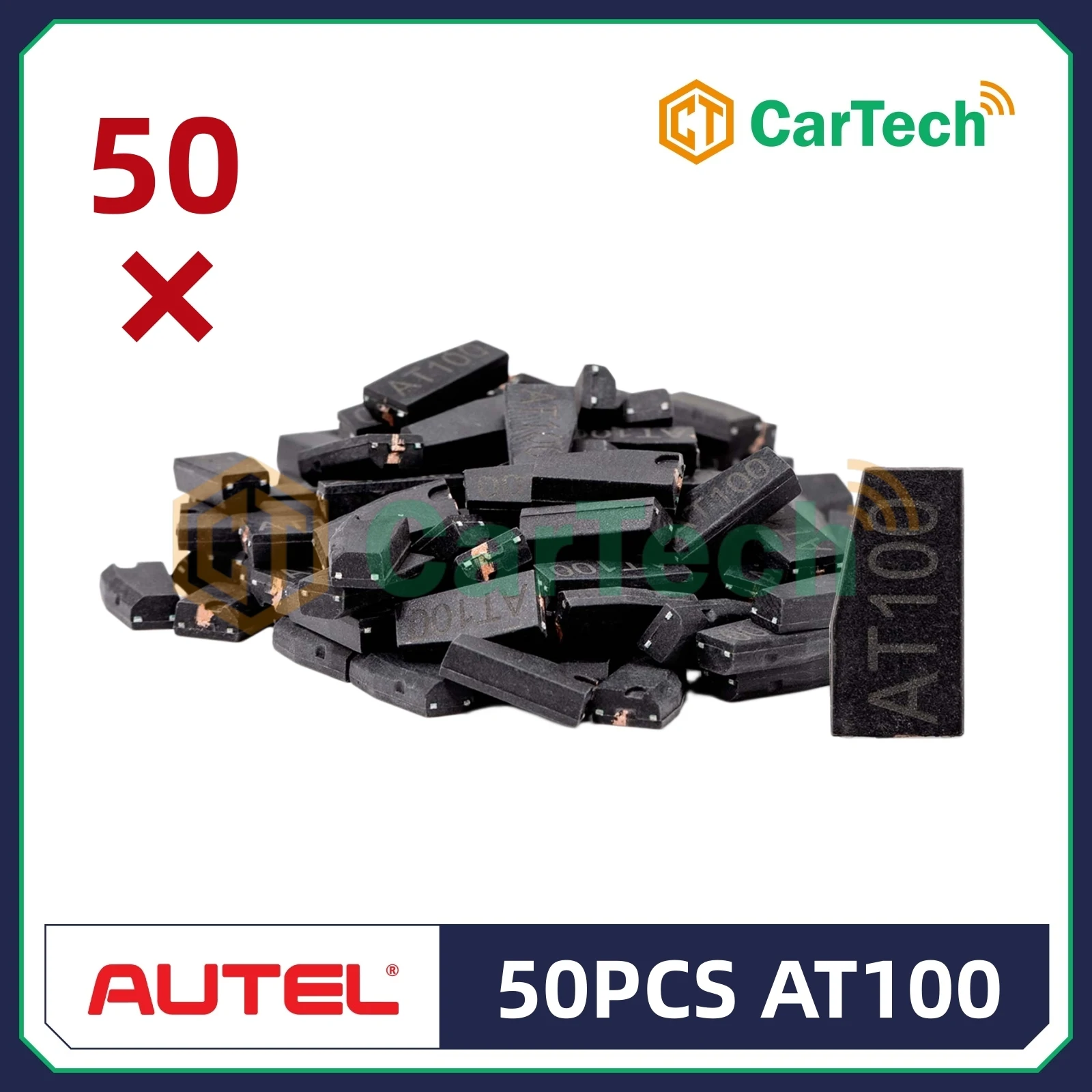 

50PCS 2025 AUTEL AT100 Super Transponder Chip Compatible IM508S, IM608II, KM100, KM100E, IM608 PRO, IM608, IM508, IM1,IM2