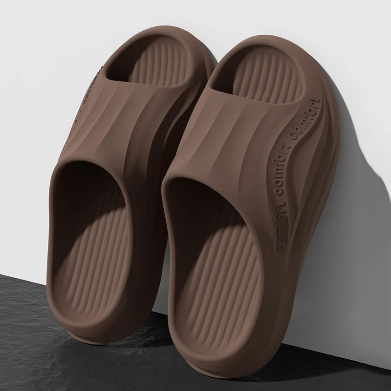 Women's Thick Platform Cloud Slippers EVA Soft Sole Pillow Slides Summer Beach Flip Flops Women Non Slip Bathroom Home Slippers image 6