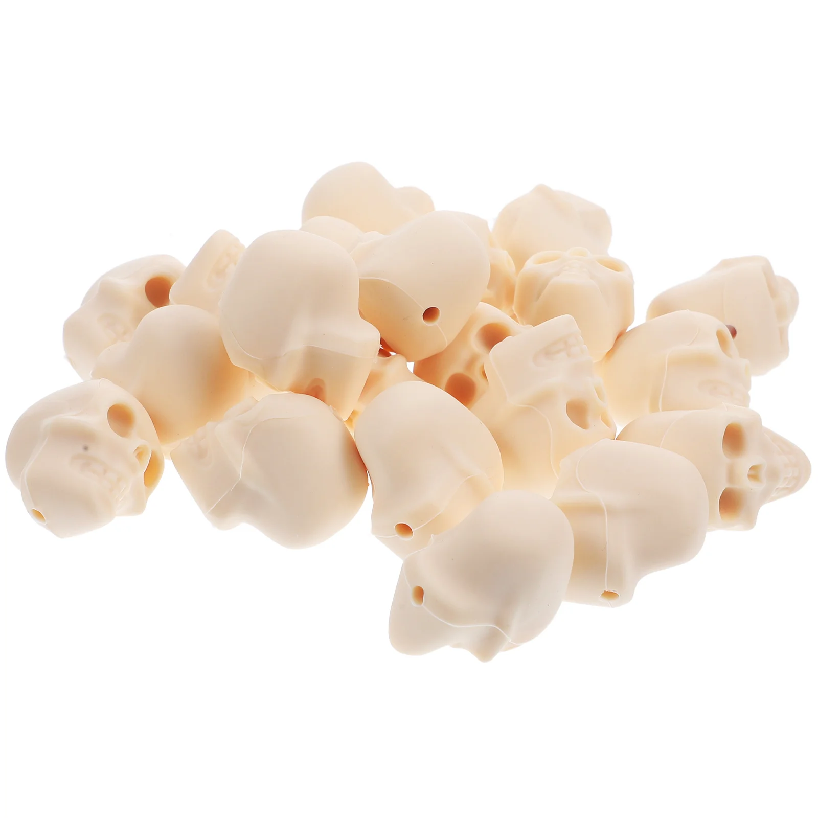 20Pcs Skull Charms Silicone Beads DIY Skull Spacers for Bracelet Necklace Jewelry Making Craft Supplies DIY Beads