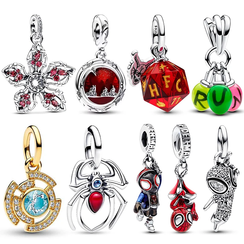 

Hot Sale Hellfire Dice Dangle Charm and Glow-in-the-dark Run Pendant Beads Fits 3mm Bracelet Necklace Women Luxury DIY Jewelry