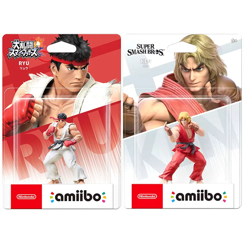 ARTSWIFT Amiibo - Super Smash Bros. Ryu Ken - Street Fighters Figura Original Versão Asiática Região Grátis