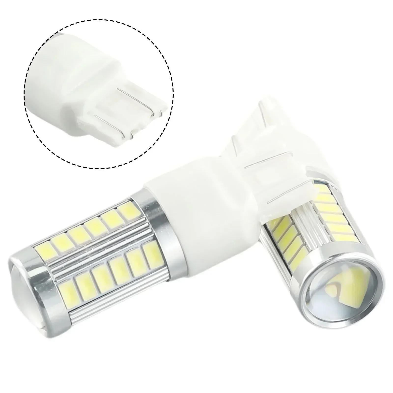 2x T20 W21/5W 7443 5630 33SMD Car  Durable Brake Light LED Lamp Replacement DUAL FILAMENT LED DRL SIDELIGHT SUPER WHITE BULBS