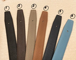 2026 WITHOUT BUCKLE new design 3.2cm high quality men women togo genuine leather strap trousers first layer belt