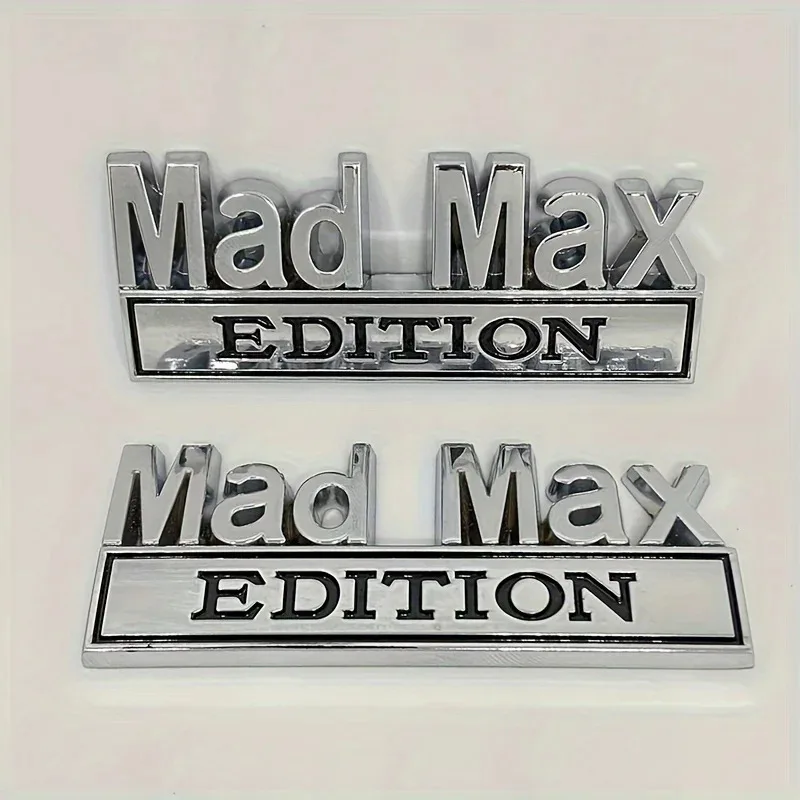 2PCS Mad Max Edition Emblem Sticker Badge Fender Funny Decals Car Truck Replacement Door for Universal Vehicle SUV Motorcycle view 5