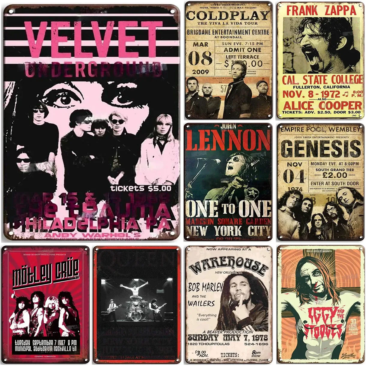 

Music Metal Tin Signs Velvet Wall Decoration Plaque Vintage Art Poster Iron Painting for Man Cave Home Cafe Garden Club Bar