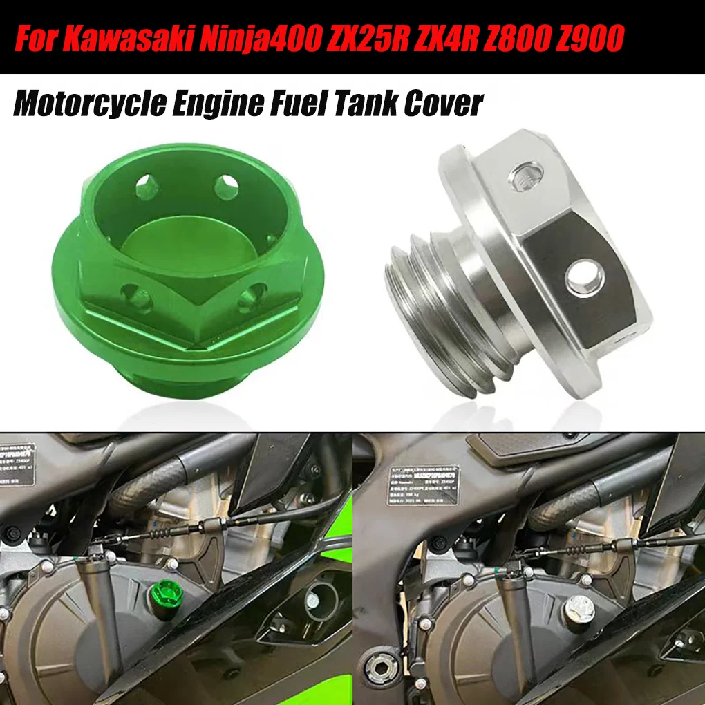 

Motorcycle Engine Fuel Tank Cover Oil Drain Plug Sump Nut Cap Bolt Screw Filler Cover For Kawasaki Ninja400 ZX25R ZX4R Z800 Z900
