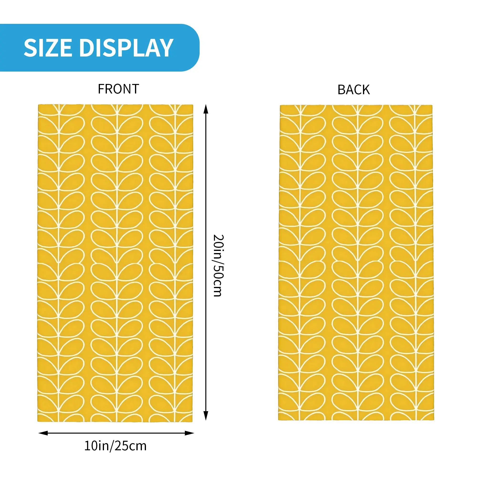 Orla Kiely Linear Stem Bandana Winter Neck Warmer Women Windproof Wrap Face Scarf for Hiking  Gaiter Headband