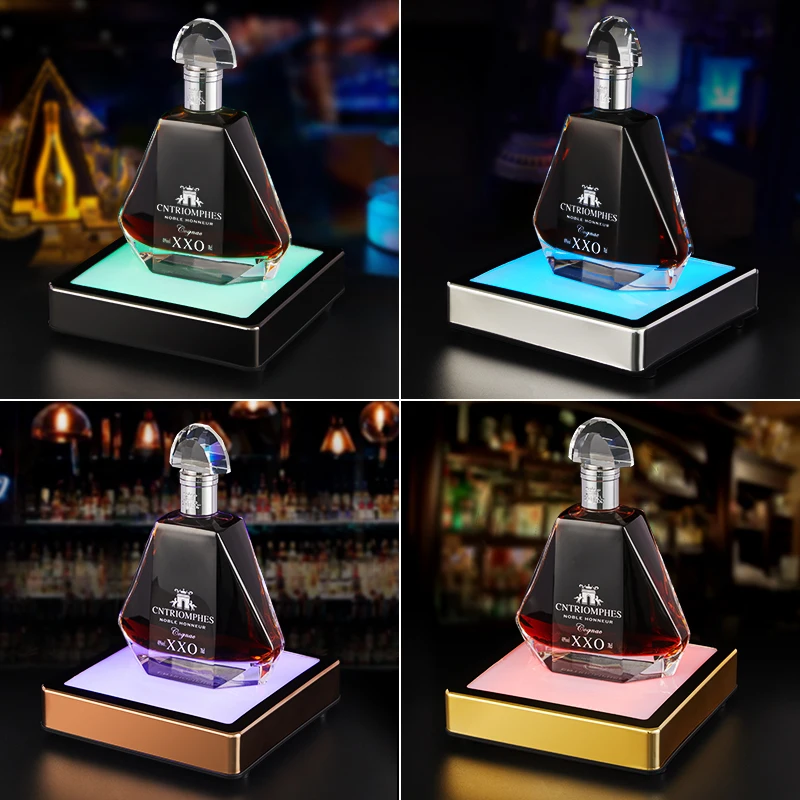 

Nightclubs Illuminated Wine Display Stand Glowing Champagne Base Creative Pouring Rack for Bars Liquor Bottles Showcase Holder