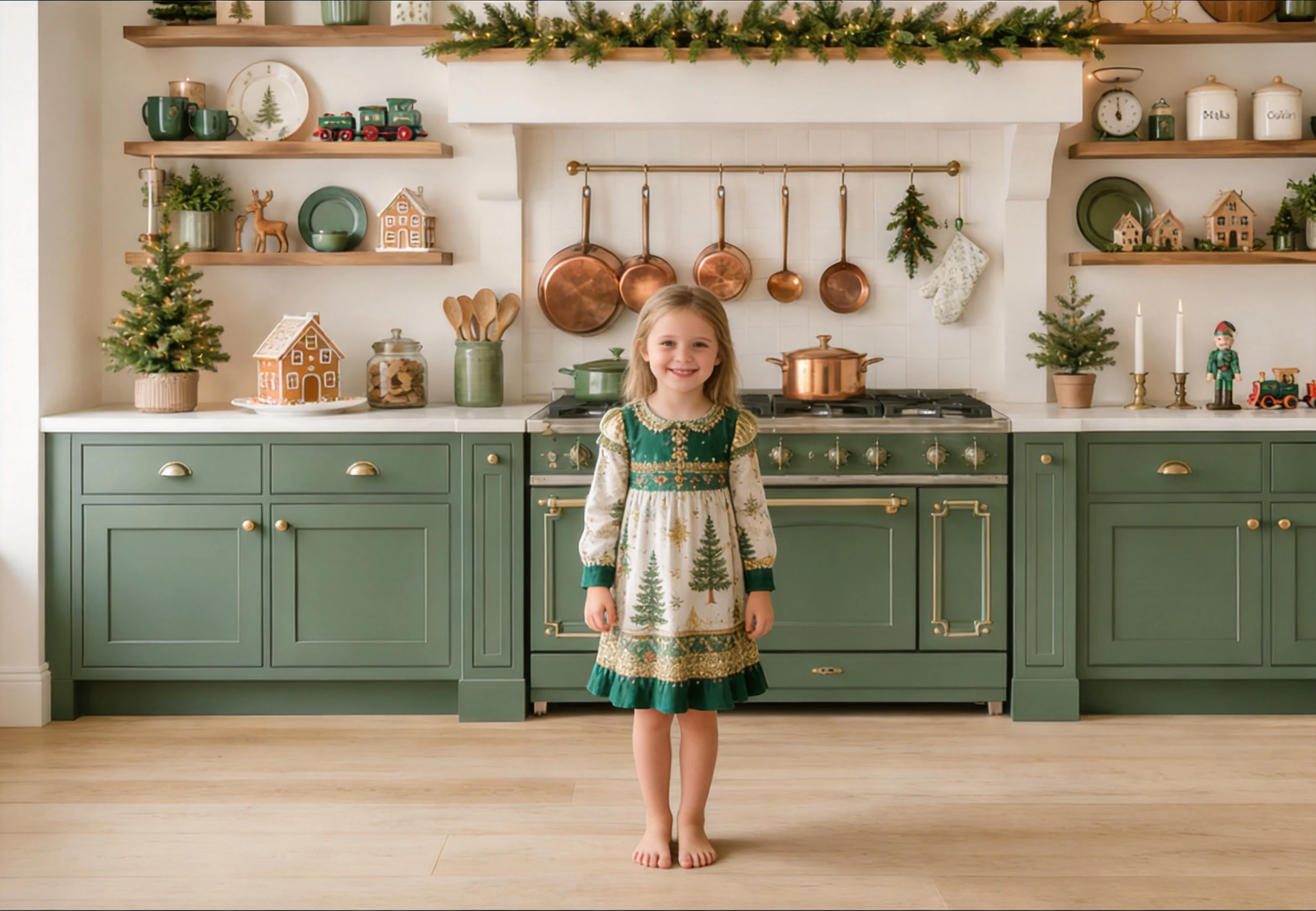 Christmas Mint Green Gingerbread Kitchen Xmas Photo Backdrop Children Adults Newborn Portrait Photography Background Cloth
