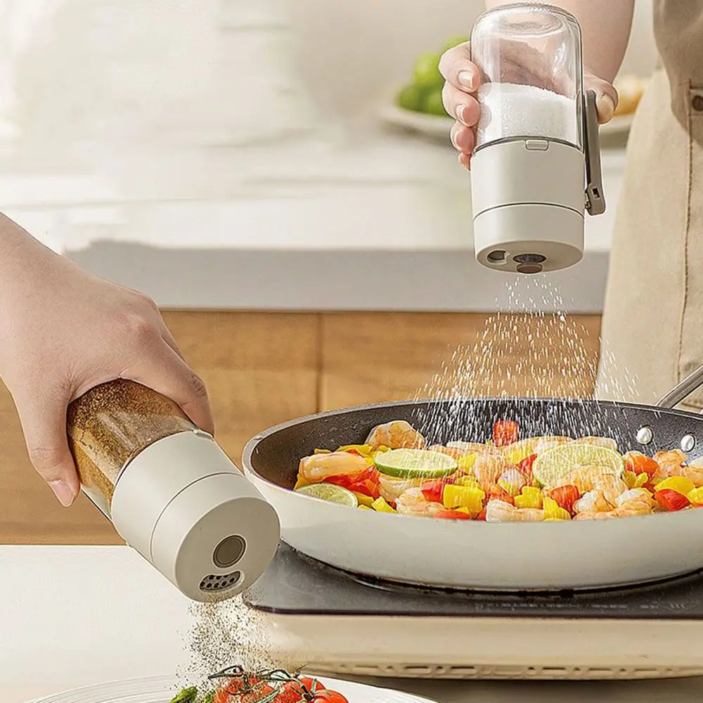 

3Pcs 180/250ml Quantitative Sprinkler 0.5 Grams Push Type Glass Seasoning Bottle Sealed Dual-Purpose Function Spice Bottle BBQ