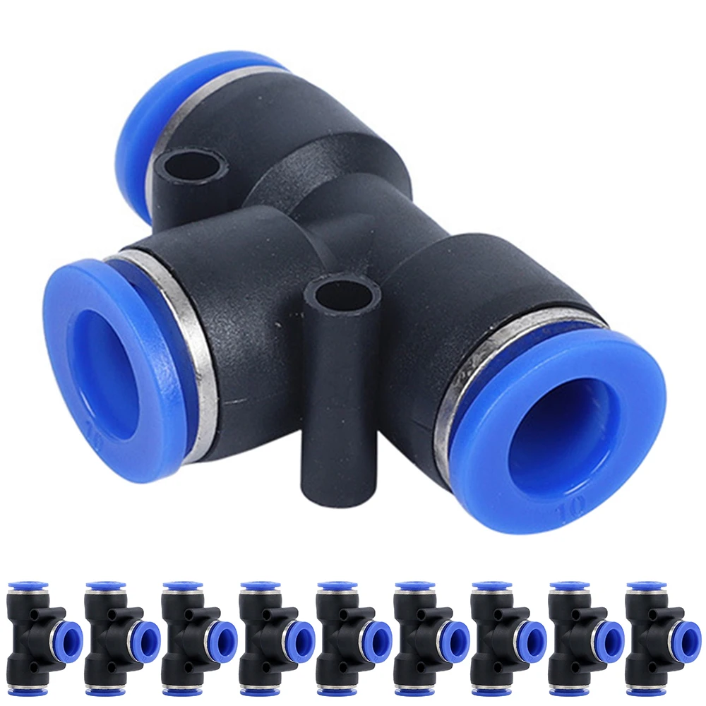 10 шт., быстроразъемные Т-образные пневматические соединители, 6-4 мм
