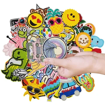 Set geborduurde patch opstrijkbare patches voor kleding borduurwerk kleding stickers naaien thermische zelfklevende stoffen smeltbare badges