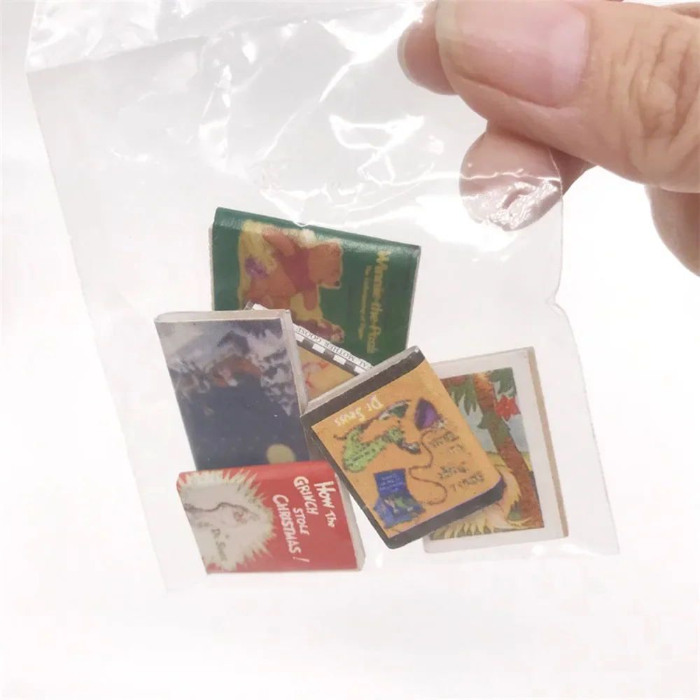 6 個 1/12 ドールハウスミニチュアアクセサリーミニ木製コミックブックシミュレーション雑誌模型玩具ドールハウス装飾 ob11