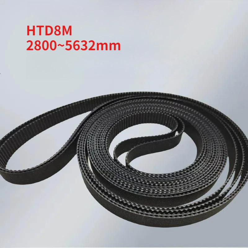Transmission Belts HTD8M-2800/2840/2848/2880/2920/3000-5632mm Closed Loop Timing Belt 20/25/30mm For Pulley Wheel