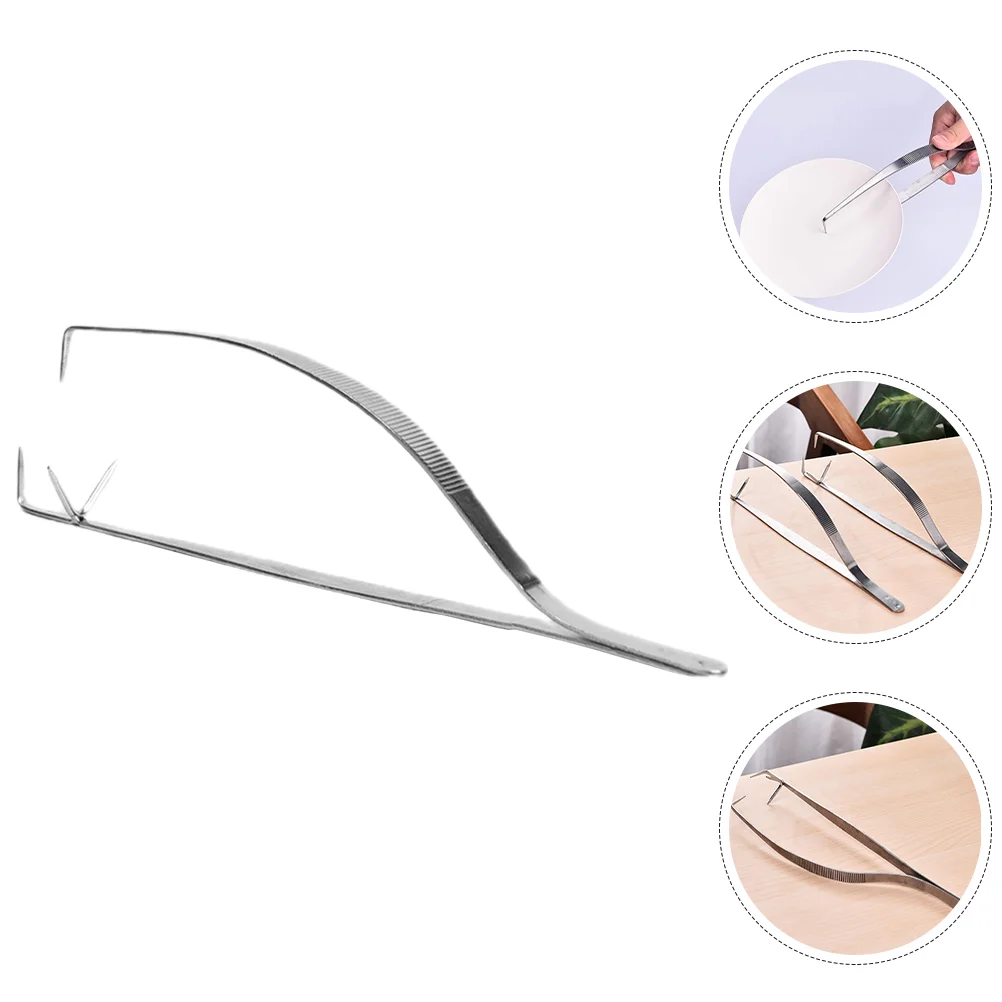 

Stainless Steel Glazing Pliers Ceramic Tweezers Dipping Tool for Clay Pottery High Temp ClampPottery Glazing Plier Versatile