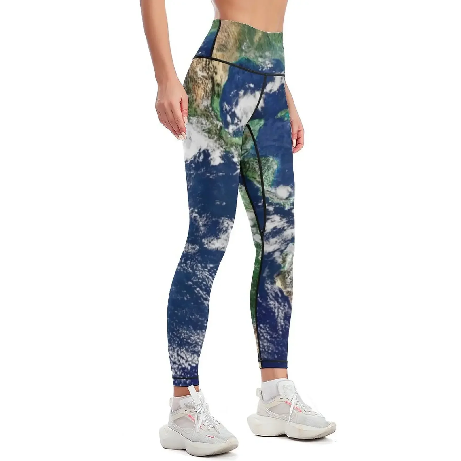Earth from Space Leggings sport legging sports for gym gym pants workout shorts Womens Leggings
