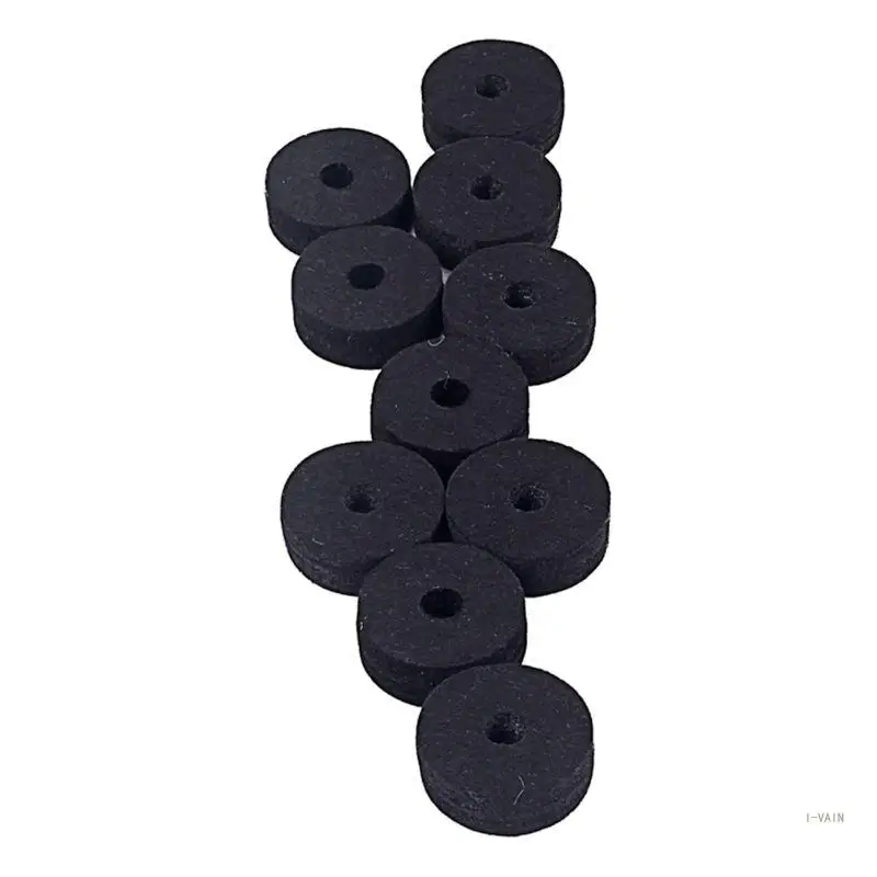 M5TC 10pcs Felt Washer Felts Crash Cymbal Clutch Drum Stand Parts Replacement Accessories