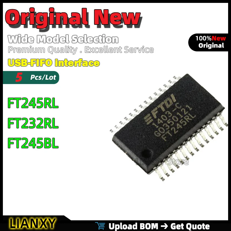 5pcs SSOP-28 FT245RL FT232RL FT245BL USB-FIFO interface New Original
