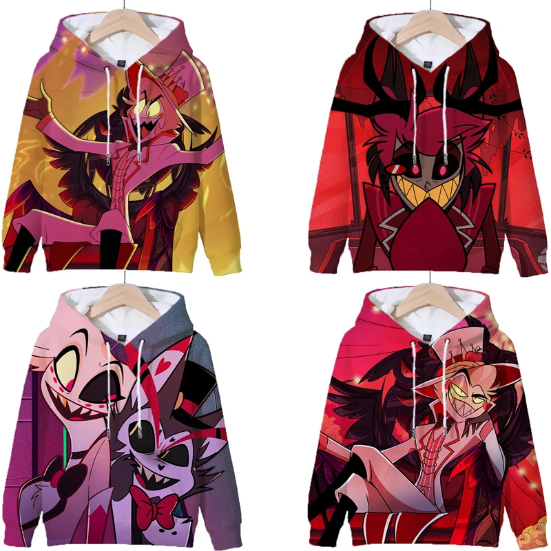 

Cartoon Hazbin Hoodies for Boys Girls Teenager Streetwear Children 3D Print Hotel Hoodie Sweatshirt Kids Pullover Tops Sudaderas